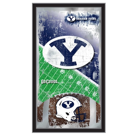 Brigham Young 15 X 26 Football Mirror